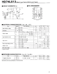Datasheet HD74LS13 manufacturer Hitachi